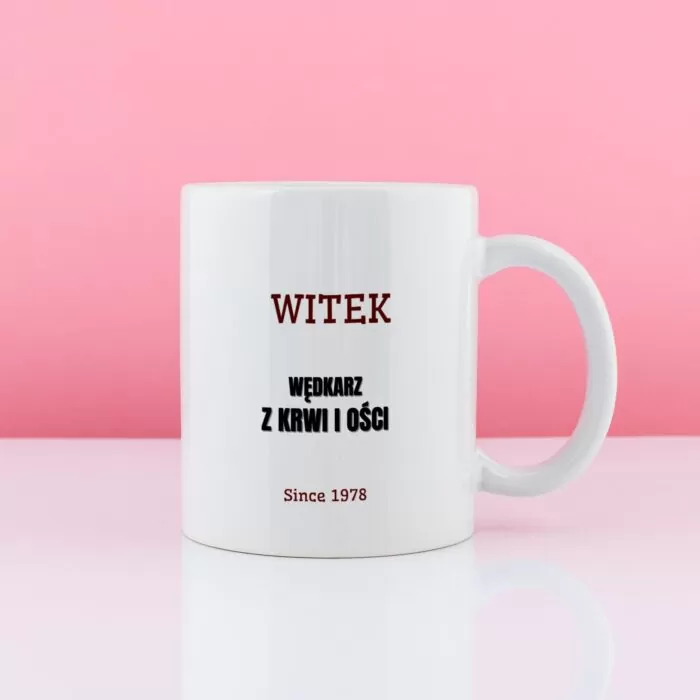 Kubek z nadrukiem PREZENT DLA WĘDKARZA - obrazek 2