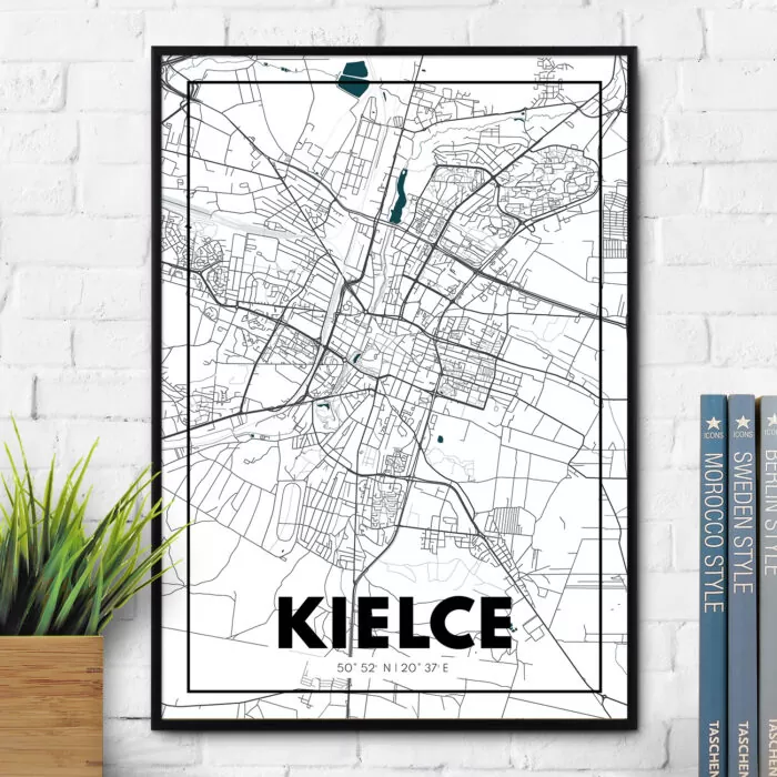 Prezent na parapetówkę, mapa Kielc