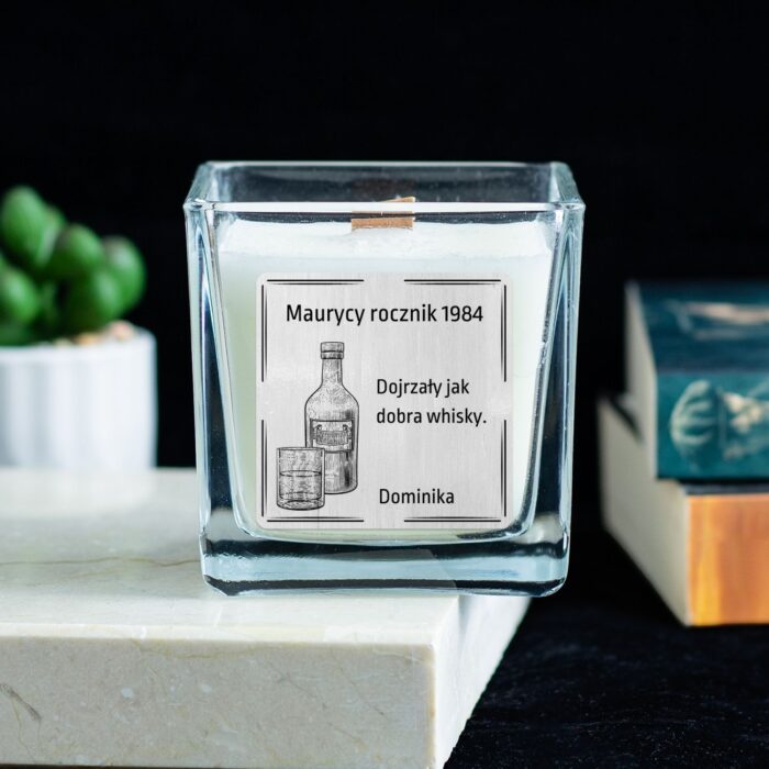 Personalizowana świeca, prezent dla mężczyzny.