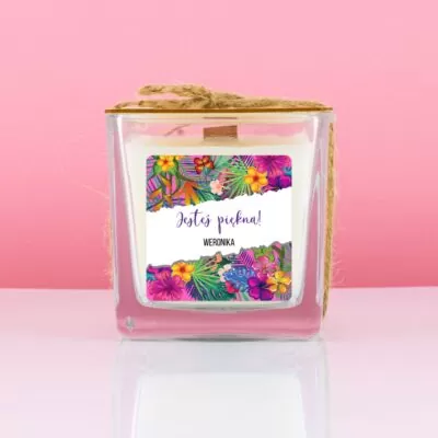 Świeca zapachowa, personalizowany prezent dla niej.