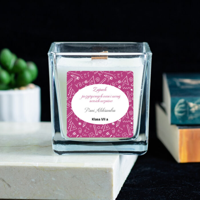 Świeca na Dzień Nauczyciela, prezent na chwile relaksu po pracy.