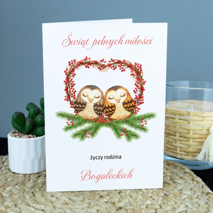 Świąteczna kartka z personalizacją.