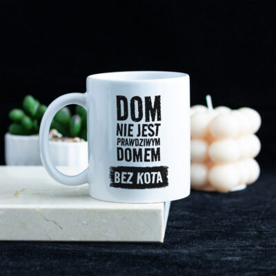 Kubek z nadrukiem Dom bez kota