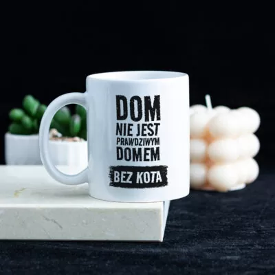 Kubek z nadrukiem Dom bez kota