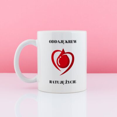 Kubek dla honorowego dawcy krwi.
