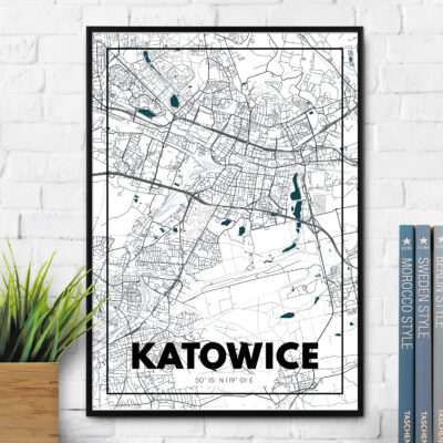 Prezent na parapetówkę, mapa Katowic.