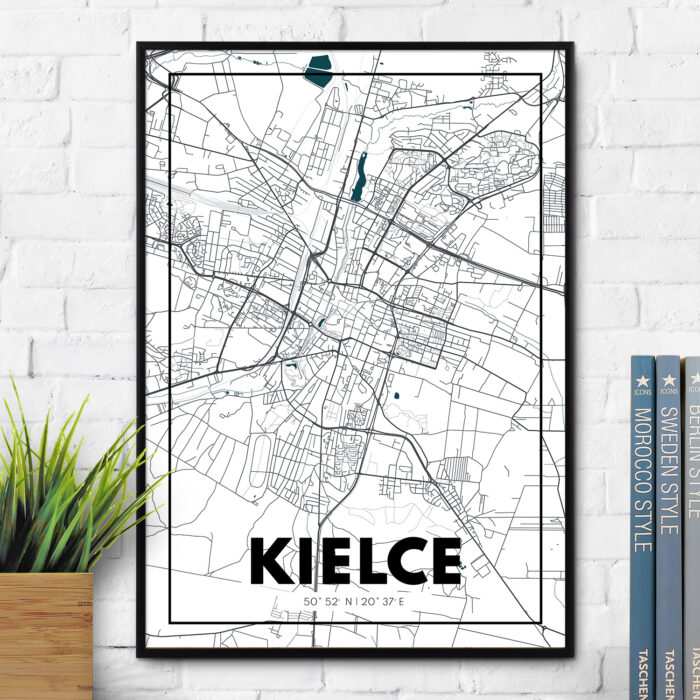 Prezent na parapetówkę, mapa Kielc