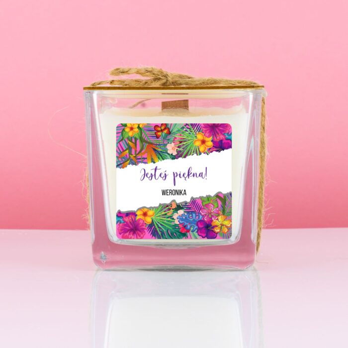 Świeca zapachowa, personalizowany prezent dla niej.