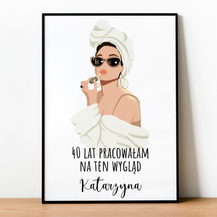 Personalizowany plakat, prezent na urodziny dla kobiety.