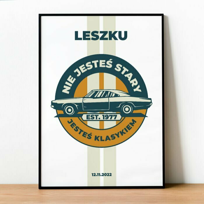Personalizowany plakat, prezent na urodziny dla mężczyzny