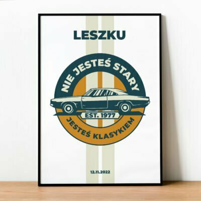 Personalizowany plakat, prezent na urodziny dla mężczyzny