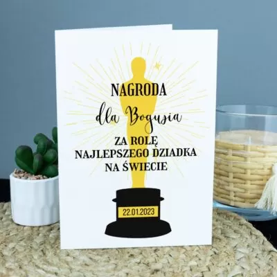 Personalizowana kartka na Dzień Dziadka.