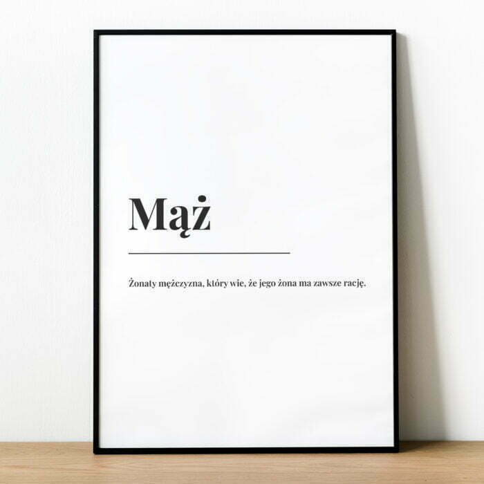 Plakat DEFINICJA MĘŻA