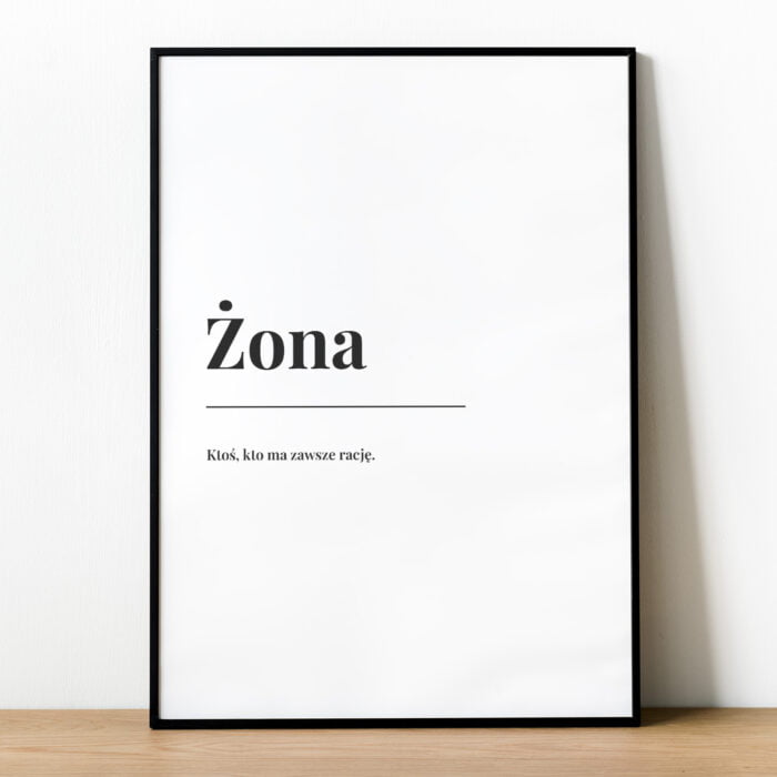 Plakat DEFINICJA ŻONY