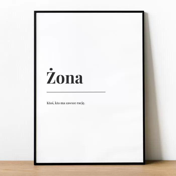 Plakat DEFINICJA ŻONY