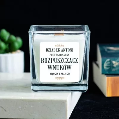 Świeca whyski, prezent na Dzień Dziadka.