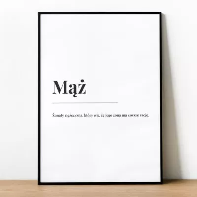Plakat DEFINICJA MĘŻA