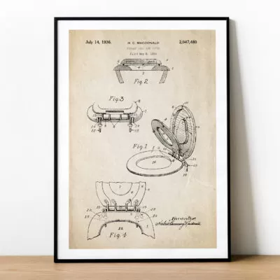 Plakat z patentem - DESKA SEDESOWA