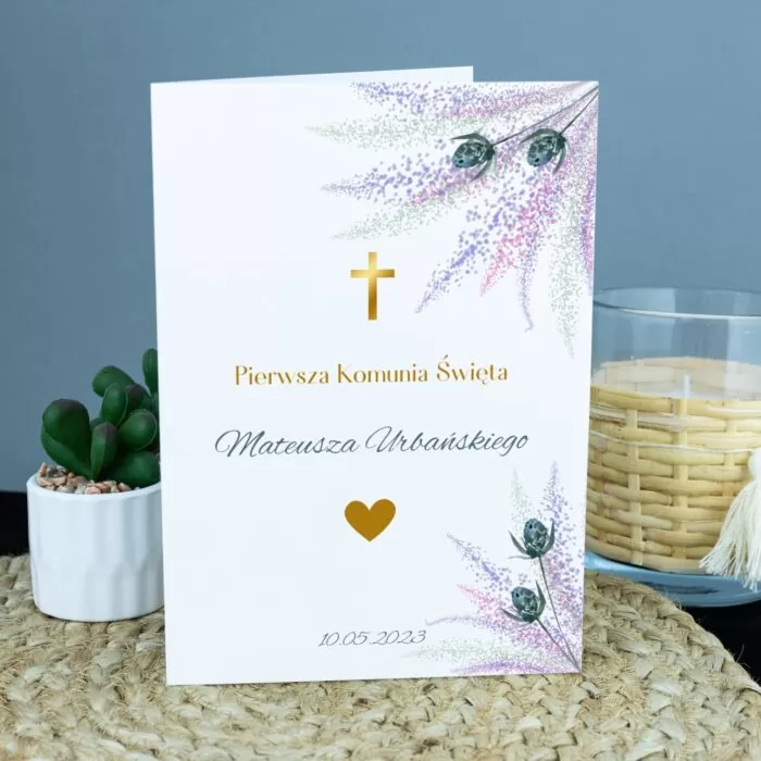 kartka na pierwszą komunię chłopca