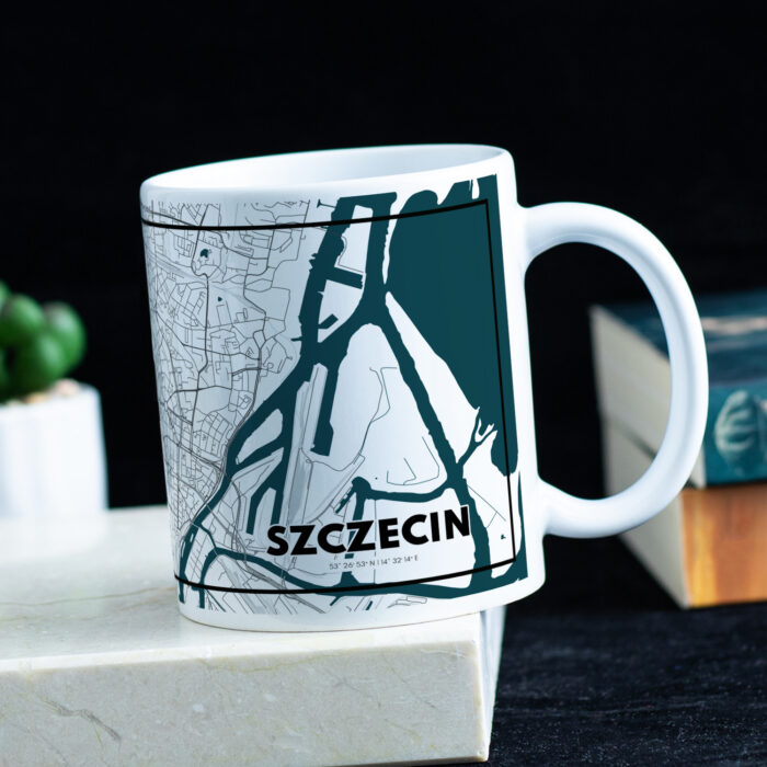 Kubek z mapą Szczecina
