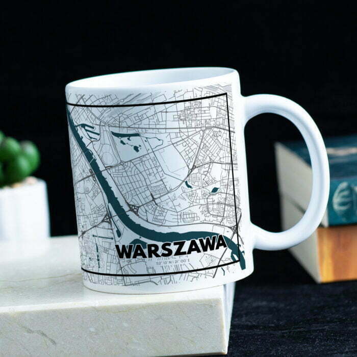 Kubek z mapą Warszawy