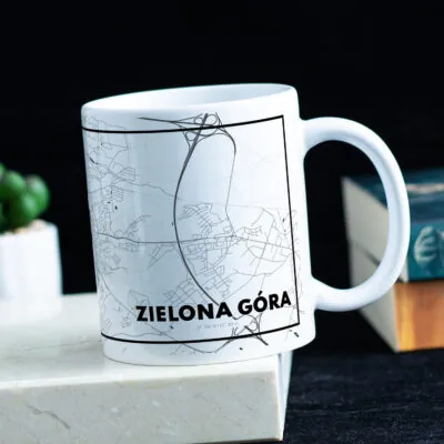 Kubek z mapą Zielonej Góry