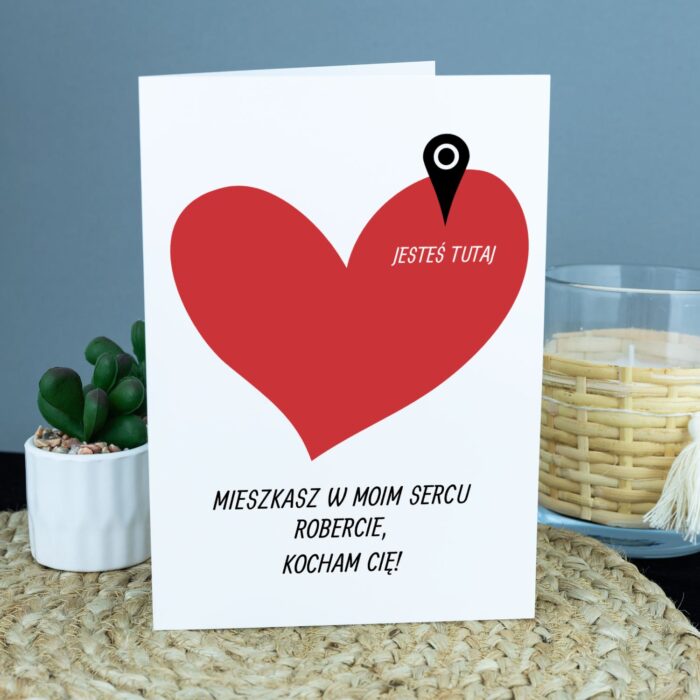 Kartka na walentynki serce