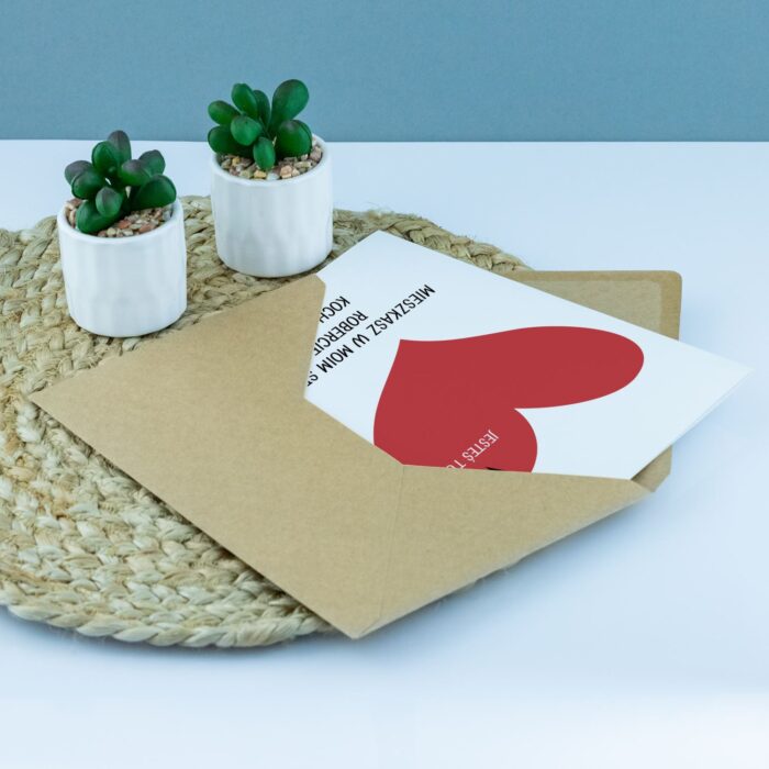 Okolicznościowa kartka dla zakochanych