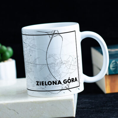 Kubek z mapą Zielonej Góry