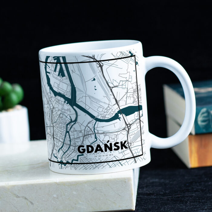 Kubek z mapą Gdańska