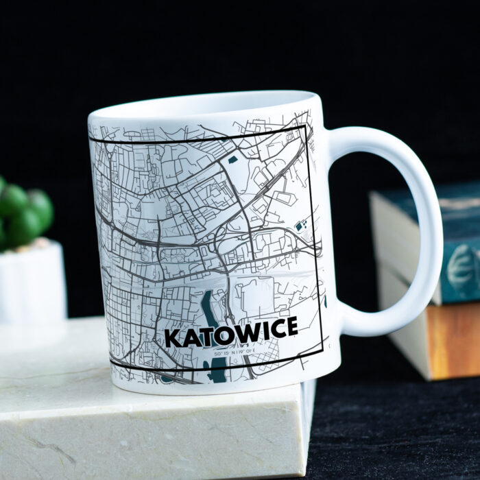 Kubek z mapą Katowic