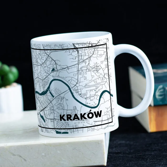 Kubek z mapą Krakowa