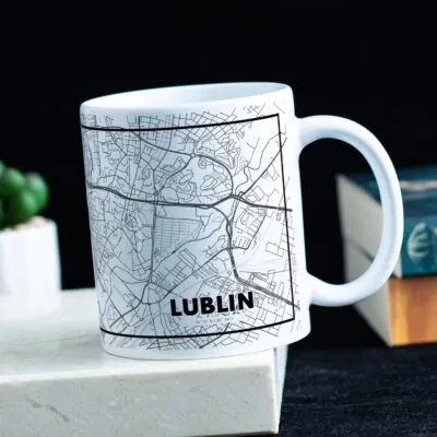 Kubek z mapą Lublina