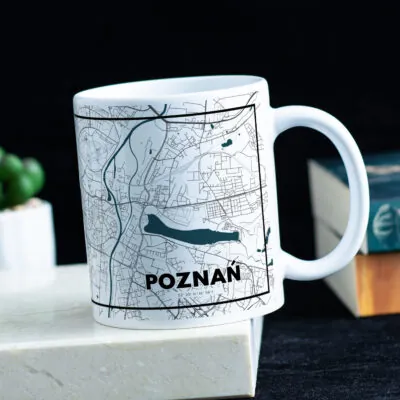 Kubek z mapą Poznania