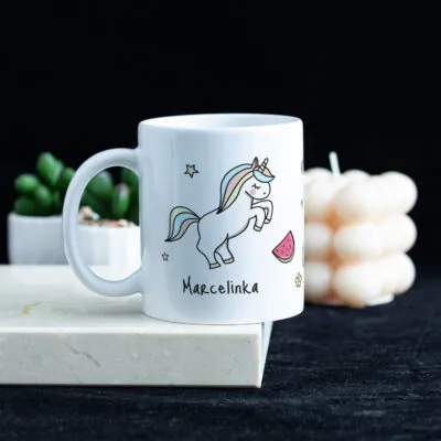 Kubek dla dziewczynki z jednorożcem
