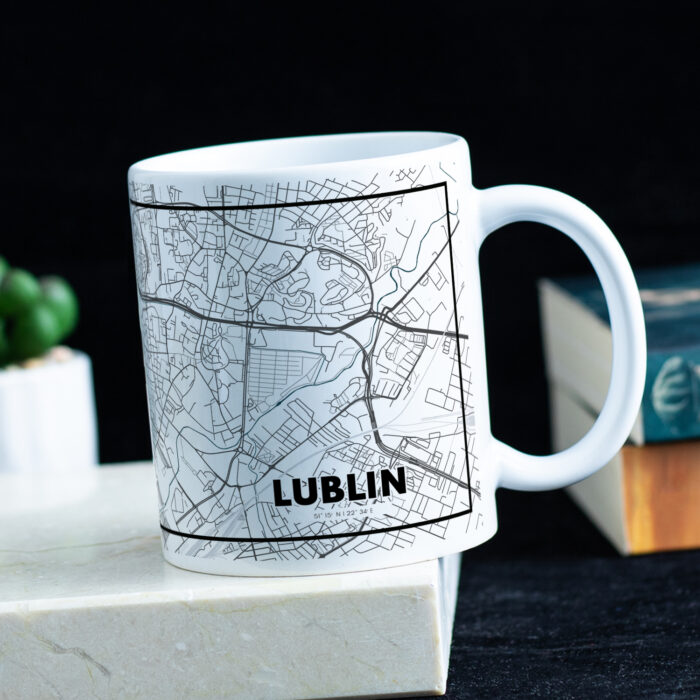 Kubek z mapą Lublina