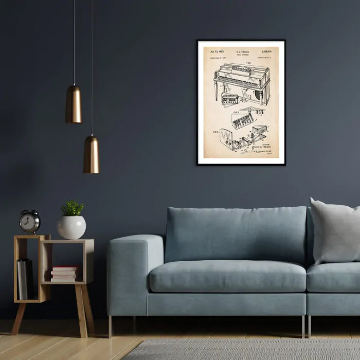 Plakat z patentem - PIANINO - obrazek 2