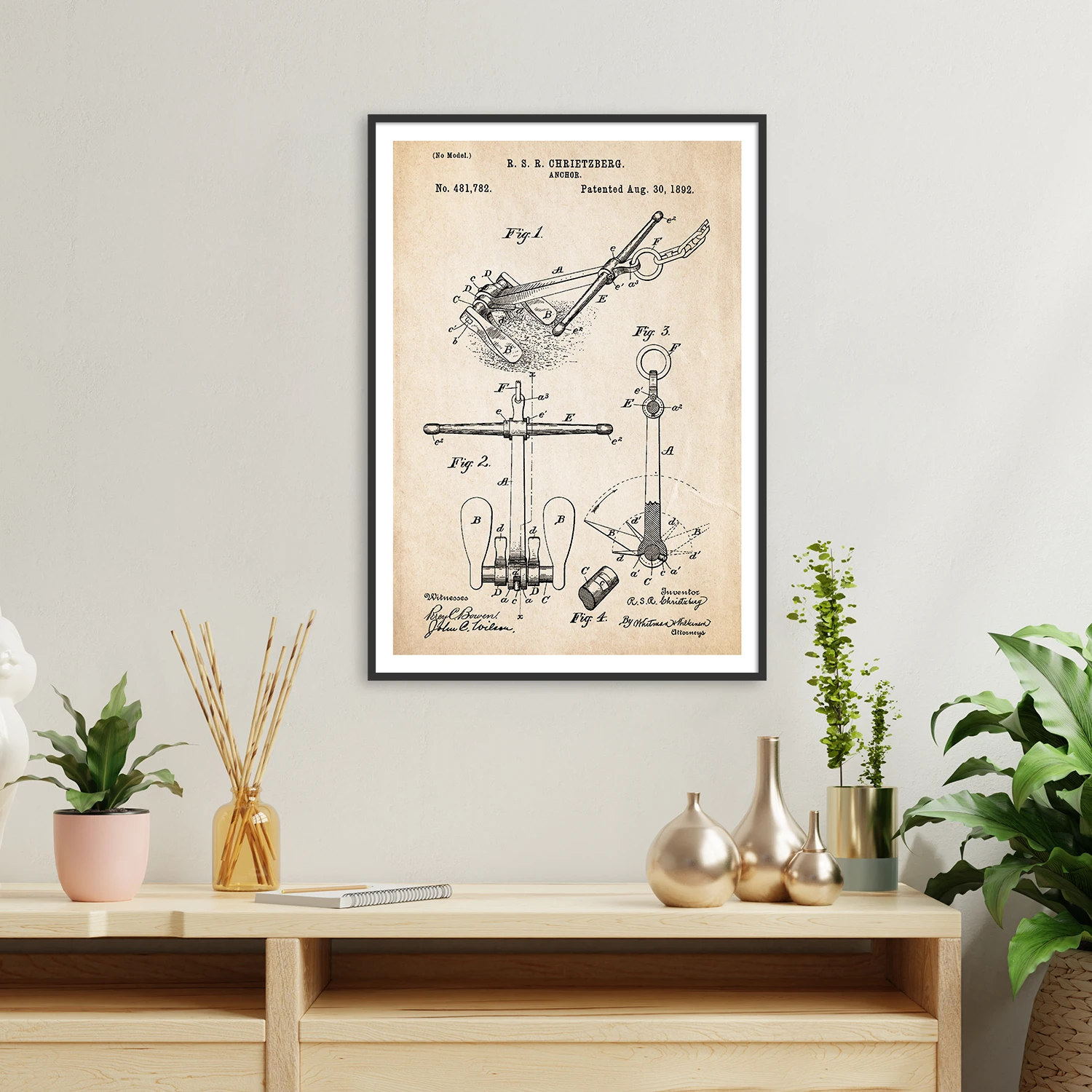 Plakat z patentem kotwicy