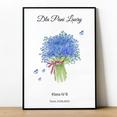 Plakat dla nauczyciela - bukiet