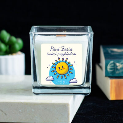 Świeca ŚWIEĆ PRZYKŁADEM, prezent dla nauczyciela